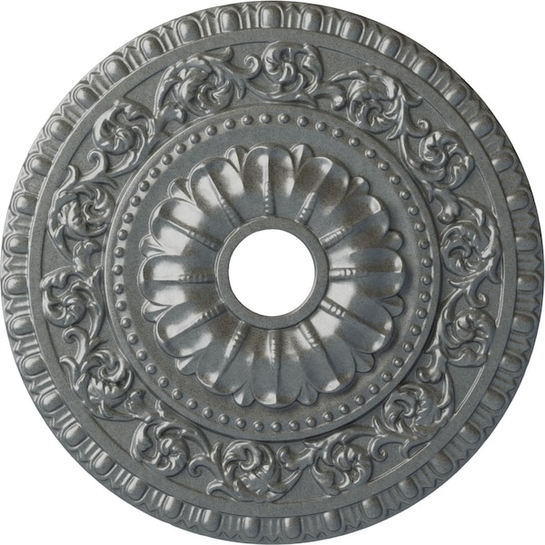 Ekena Millwork Vaduz Ceiling Medallion (Fits Canopies up to 3 1/2"), 23 1/2"OD x 3 1/2"ID x 2 1/8"P, Platinum CM23VAPLS - main